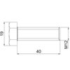 Hexagonal screw with nut and waschers M12x40 Aço galvanizado a quente por centrifugação zinco