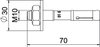 Wedge anchor BZ3 with large washer M10x70 Aço eletrogalvanizado zinco