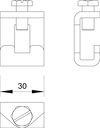 Ligador para barra equipotencial 40mm Aço eletrogalvanizado
