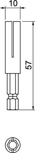 Tensioner bit for earth piping clamps 25mm
