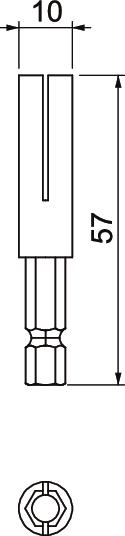 Tensioner bit for earth piping clamps 25mm – Imagem 2 de 2