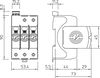 Descarregador sobretensões V20 2 polos com NPE + sinal remoto 150V