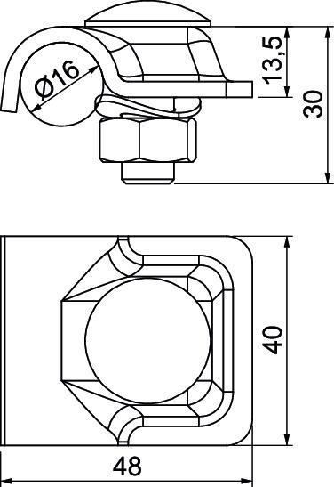 Quick connector RD 16 48x40mm Aço inoxidável, livre de ferrugem aço inoxidável – Imagem 2 de 2