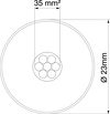 Insulated down conductor 250 m cable reel Ø23mm preto