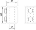 Extensor para varas GFK de 16 mm 16mm Alumínio
