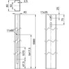 Perfil de estrutura para sistema em espaço aberto 40x80x5980 Aço Galvanizado por imersão a quente após maquinação zinco