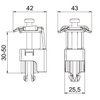 Grampo universal para sistemas plano/inclinado 41x42x79 Aço inoxidável, livre de ferrugem polido aço inoxidável
