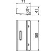 União reta para perfil de estrutura 40x69x150 Aço Galvanização continua zinco/alumínio, Double Dip zinco