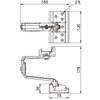 Gancho de telhado universal para sistema telhado inclinado 140x197x144 Aço inoxidável, livre de ferrugem A2 1.4301 brilhante, pós-tratamento aço inoxidável