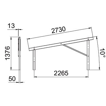Estrutura pré-montada para sistema em espaço aberto 2689x91x1376 Aço Galvanizado por imersão a quente após maquinação zinco – Imagem 2 de 2