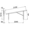 Estrutura pré-montada para sistema em espaço aberto 3110x91x1413 Aço Galvanizado por imersão a quente após maquinação zinco