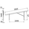 Estrutura pré-montada para sistema em espaço aberto 3489x91x1445 Aço Galvanizado por imersão a quente após maquinação zinco