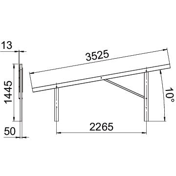 Estrutura pré-montada para sistema em espaço aberto 3489x91x1445 Aço Galvanizado por imersão a quente após maquinação zinco – Imagem 2 de 2