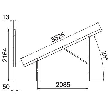 Estrutura pré-montada para sistema em espaço aberto 3236x91x2160 Aço Galvanizado por imersão a quente após maquinação zinco – Imagem 2 de 2