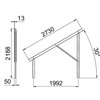 Estrutura pré-montada para sistema em espaço aberto 2732x91x2188 Aço Galvanizado por imersão a quente após maquinação zinco