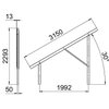 Estrutura pré-montada para sistema em espaço aberto 2779x91x2293 Aço Galvanizado por imersão a quente após maquinação zinco