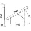 Estrutura pré-montada para sistema em espaço aberto 3104x91x2387 Aço Galvanizado por imersão a quente após maquinação zinco