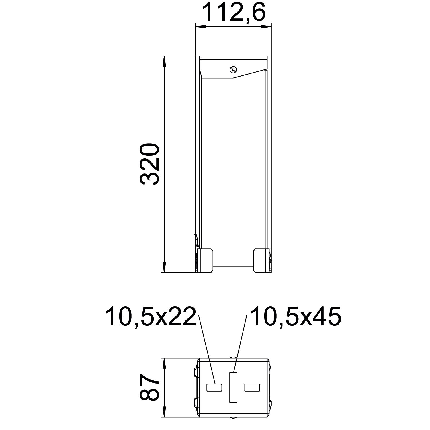 Suporte longo para sistema de telhado plano 86x166x300 Aço Galvanização continua zinco/alumínio, Double Dip zinco – Imagem 2 de 4