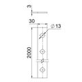 Fita perfurada para sistema em espaço aberto 30x2000x3 Aço Galvanizado por imersão a quente após maquinação zinco