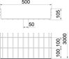 Mesh cable tray SGR 105x500x3000 Aço eletrogalvanizado zinco
