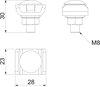 U-connector for mesh cable tray 24x28x30 Aço eletrogalvanizado zinco
