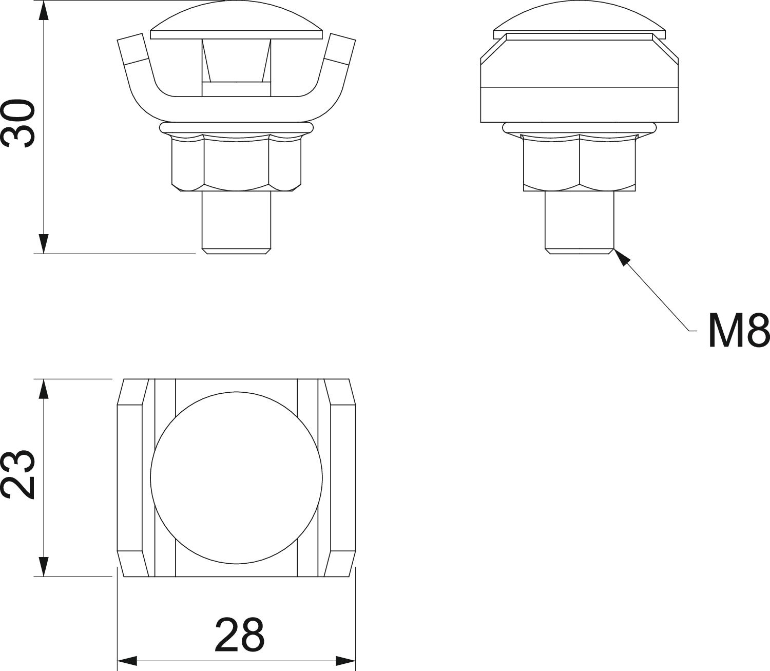 U-connector for mesh cable tray 24x28x30 Aço eletrogalvanizado zinco – Imagem 2 de 4