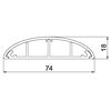 Floor trunking 2000x74,3x18 Policloreto de vinilo cinzento pedra RAL 7030