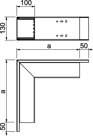 Ângulo externo 348x130x100 Policloreto de vinilo branco puro RAL 9010 – Imagem 2 de 2