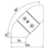 Tampa para ângulo variável B100mm Aço galvanizado pelo método Sendzimir zinco