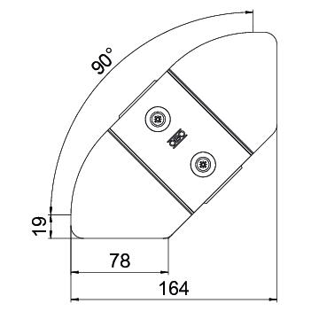 Tampa para ângulo variável B100mm Aço galvanizado pelo método Sendzimir zinco – Imagem 2 de 2