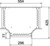 T piece for cable tray, horizontal 60x300 Aço inoxidável, livre de ferrugem 1.4301 A2 1.4301 brilhante, pós-tratamento aço inoxidável