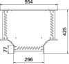 T piece for cable tray, horizontal 60x300 Aço inoxidável A4 1.4571 brilhante, pós-tratamento aço inoxidável