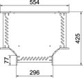 T piece for cable tray, horizontal 60x300 Aço inoxidável A4 1.4571 brilhante, pós-tratamento aço inoxidável