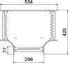 Derivação em T para caminho cabos, horizontal 110x300 Aço Galvanizado por imersão a quente após maquinação zinco