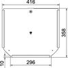 Tampa para derivação em T B300mm Aço Galvanização continua zinco/alumínio, Double Dip zinco