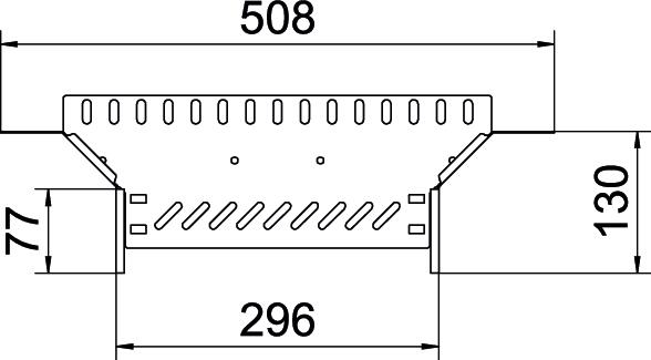 Derivação simples para caminho de cabos em chapa 110x300 Aço galvanizado pelo método Sendzimir zinco – Imagem 2 de 2