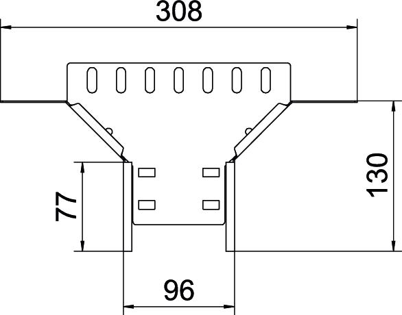 Derivação simples para caminho de cabos em chapa 85x100 Aço Galvanizado por imersão a quente após maquinação zinco – Imagem 2 de 2