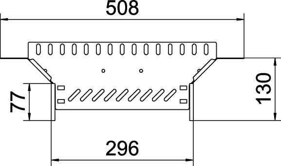 Derivação simples para caminho de cabos em chapa 85x300 Aço Galvanizado por imersão a quente após maquinação zinco – Imagem 2 de 2