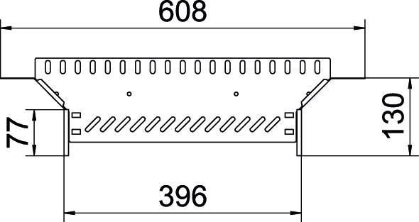 Derivação simples para caminho de cabos em chapa 85x400 Aço Galvanizado por imersão a quente após maquinação zinco – Imagem 2 de 2