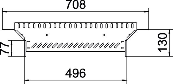 Derivação simples para caminho de cabos em chapa 85x500 Aço Galvanizado por imersão a quente após maquinação zinco – Imagem 2 de 2