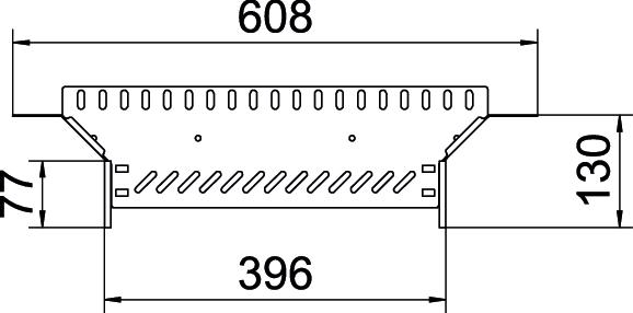 Derivação simples para caminho de cabos em chapa 110x400 Aço galvanizado pelo método Sendzimir zinco – Imagem 2 de 2