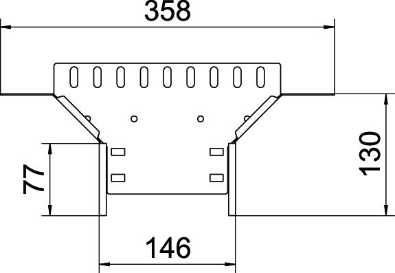 Derivação simples para caminho de cabos em chapa 60x150 Aço inoxidável, livre de ferrugem A2 1.4301 brilhante, pós-tratamento aço inoxidável – Imagem 2 de 2