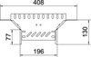 Derivação simples para caminho de cabos em chapa 60x200 Aço inoxidável, livre de ferrugem A2 1.4301 brilhante, pós-tratamento aço inoxidável