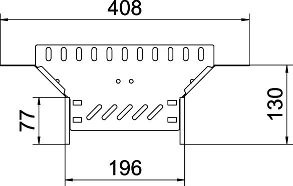 Derivação simples para caminho de cabos em chapa 60x200 Aço inoxidável, livre de ferrugem A2 1.4301 brilhante, pós-tratamento aço inoxidável – Imagem 2 de 2