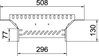 Derivação simples para caminho de cabos em chapa 60x300 Aço inoxidável A4 1.4571 brilhante, pós-tratamento aço inoxidável