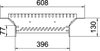 Derivação simples para caminho de cabos em chapa 60x400 Aço inoxidável A4 1.4571 brilhante, pós-tratamento aço inoxidável