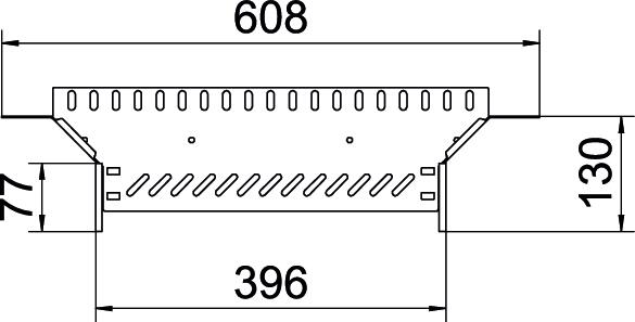 Derivação simples para caminho de cabos em chapa 60x400 Aço inoxidável A4 1.4571 brilhante, pós-tratamento aço inoxidável – Imagem 2 de 2