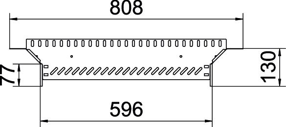 Derivação simples para caminho de cabos em chapa 60x600 Aço inoxidável A4 1.4571 brilhante, pós-tratamento aço inoxidável – Imagem 2 de 2