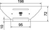 Tampa para derivação simples B100mm Aço Galvanização continua zinco/alumínio, Double Dip zinco