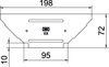 Tampa para derivação simples B100mm Aço inoxidável A4 1.4571 brilhante, pós-tratamento aço inoxidável